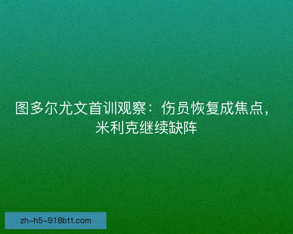 图多尔尤文首训观察:伤员恢复成焦点,米利克继续缺阵 图多尔尤文首训观察:伤员恢复成焦点,米利克继续缺阵